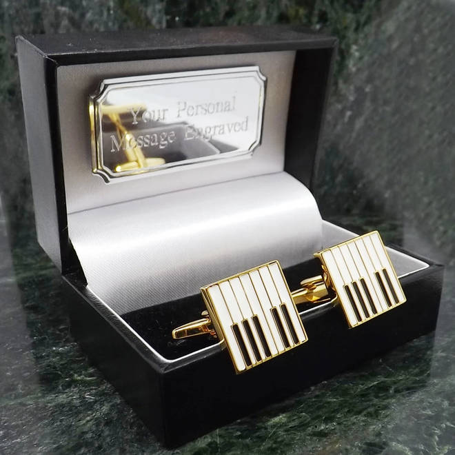 These keyboard cufflinks come with a personalised box