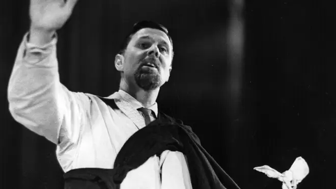 Famed English countertenor Alfred Deller rehearsing Britten's 'A Midsummer Night's Dream'