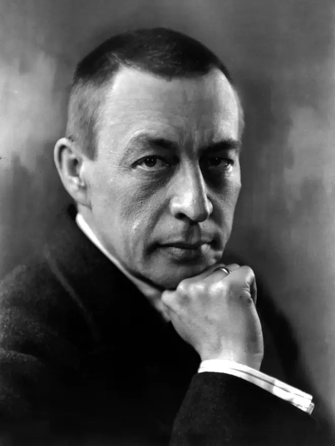 Portrait of the Russian-American composer and pianist, Sergei Vasilyevich Rachmaninoff, 1921