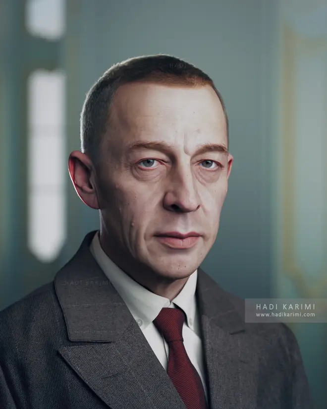 Sergei Rachmaninov - visualised and colourised in digital sculpture