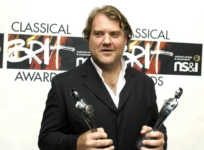 Bryn Terfel receives awards for Male Artist of the Year and Album of the Year during the 5th annual Classical BRIT Awards 2004