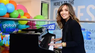 Myleene Klass plays piano to raise money for Classic FM's charity, on Global's Make Some Noise Appeal Day