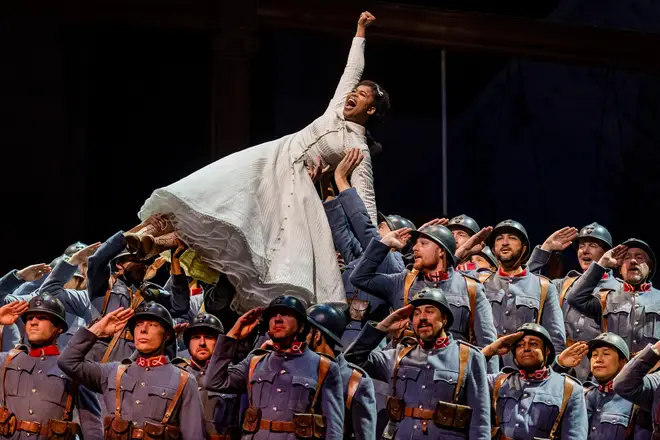 Pretty Yende performs the role of Marie in the Metropolitan Opera’s production of Donizetti’s ‘The Daughter of the Regiment’.