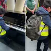 School boy plays Mozart