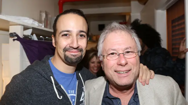 Lin-Manuel Miranda and Alan Menken backstage together at 'Hamilton' in 2015.