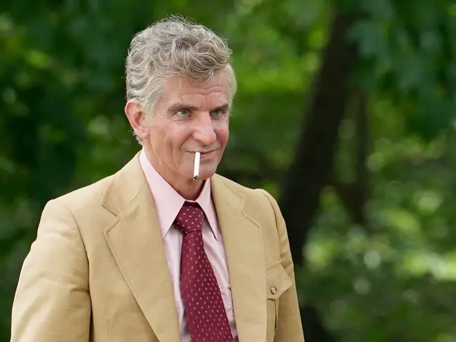 Bradley Cooper as Leonard Bernstein during the shooting of 'Maestro' in Central Park, New York