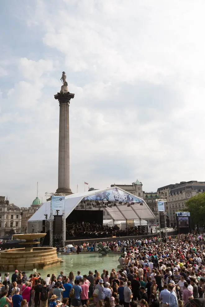 LSO performs in London's Trafalgar Square