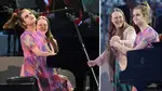 Lucy Illingworth and her mother on stage at the King’s Coronation Concert at Windsor Castle in May 2023