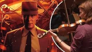 The film’s main theme uses a violin to underscore the thoughts of the father of the atom bomb, Dr J. Robert Oppenheimer