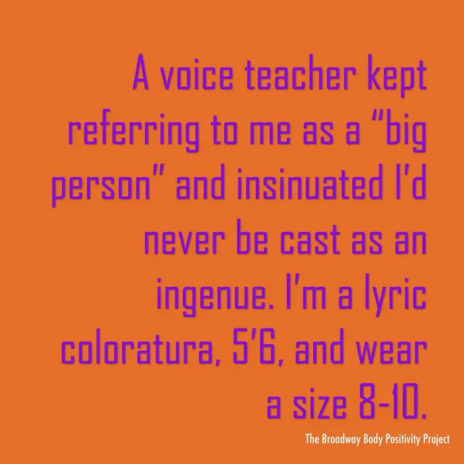 A singer's experience shared by The Broadway Positivity Project