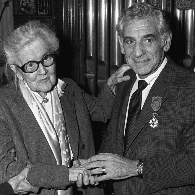 Nadia Boulanger, pictured with her student Leonard Bernstein.