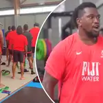 Fiji World Cup Rugby team sing in France