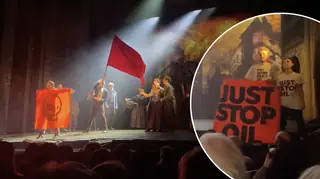 Five arrested as Just Stop Oil protesters storm the stage of ‘Les Misérables’ in London’s West End