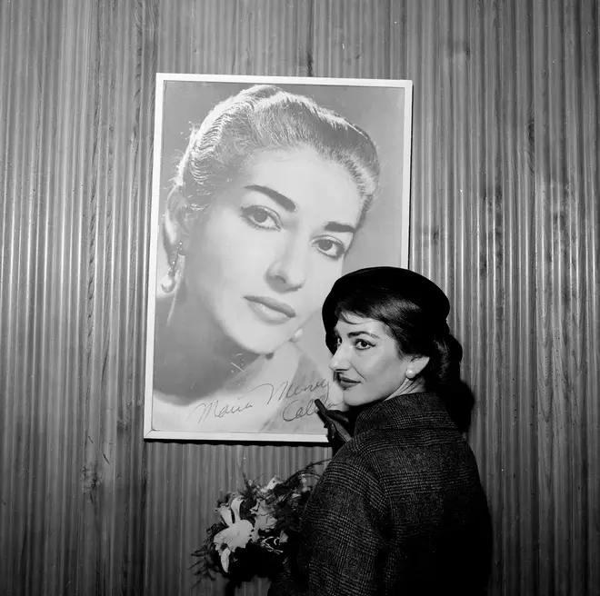 Callas at the dedication of her portrait, Paris,1958