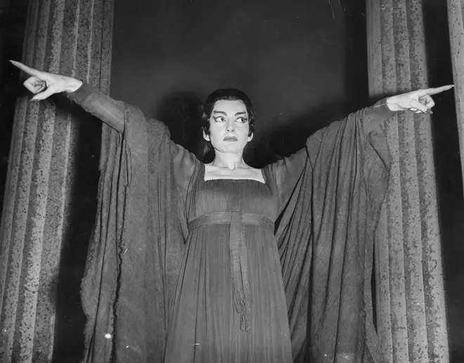 Callas rehearsing for her title role in 'Medea' at London’s Covent Garden,