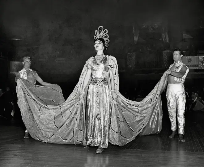 As Empress of Egypt in New York, 1957.