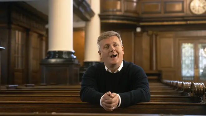 Aled Jones sings in St-Botolph-without-Bishopsgate church in London