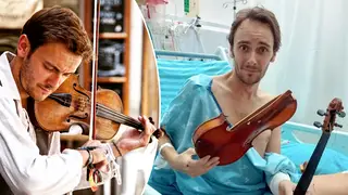 Dan Hodd’s violin was shattered when he was hit by a bus whilst cycling in the Middle East.