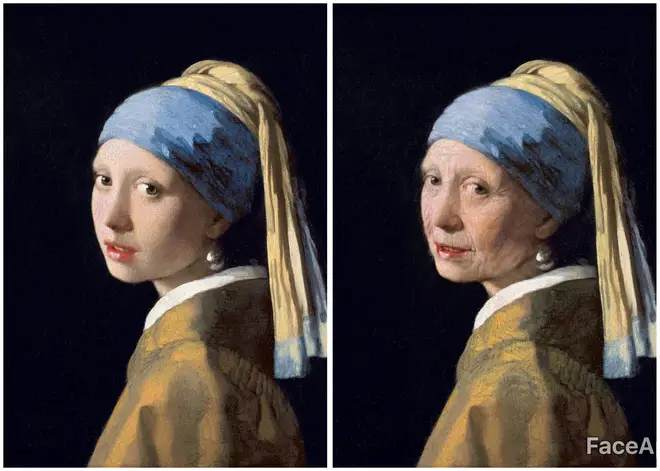 'Girl with a Pearl Earring' through FaceApp