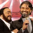 Pavarotti and Bocelli performing in Modena at his 2003 ‘Pavarotti & Friends’ concert
