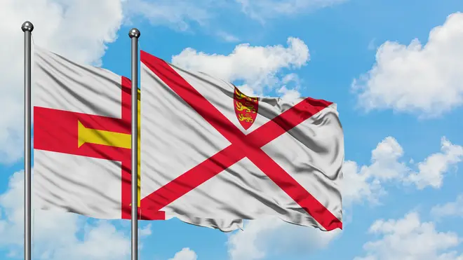 Jersey and Guernsey flags