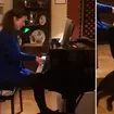 Pianist Angela Hewitt is joined in a Brahms duet by dog, Sani.