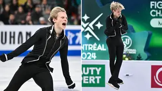 Ice skating prodigy Ilia Malinin broke a world record with his free skating performance to the Succession theme tune at the World Figure Skating Championships 2024.