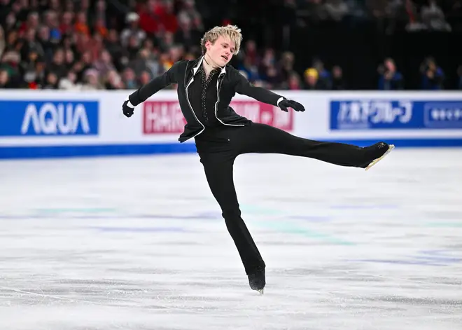 Ilia Malinin set a world record in historic skating routine to ‘Succession’ theme.