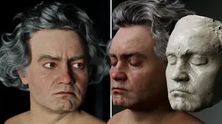 Beethoven reincarnated by visual artist using composer’s life mask for first time