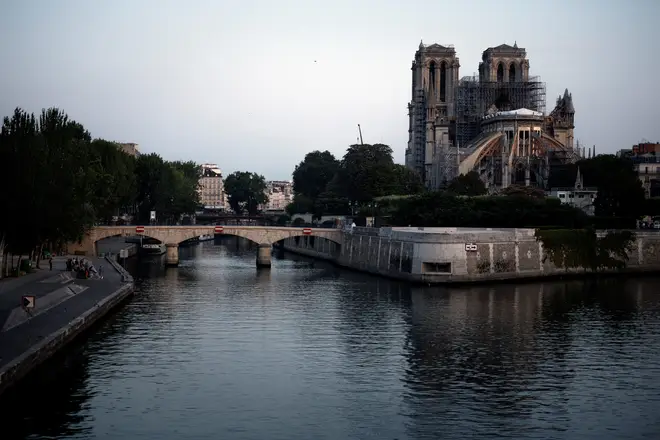 Notre-Dame Cathedral today, Paris July 2019