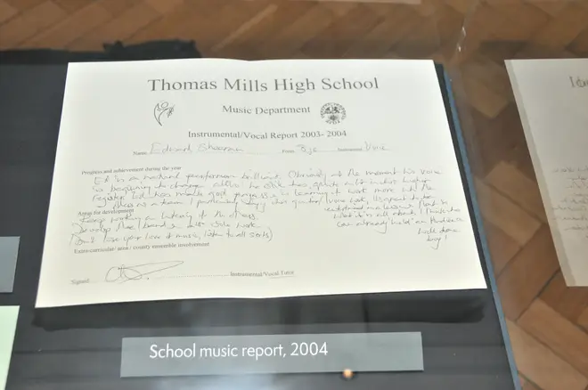 Ed Sheeran's school music report