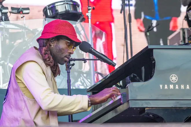 Blood Orange performs on the piano at Way Out West Festival 2019
