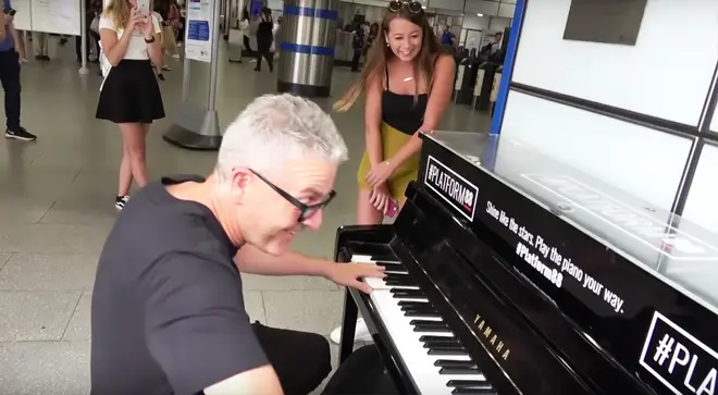 The video of this impromptu duet has received thousands of YouTube views.