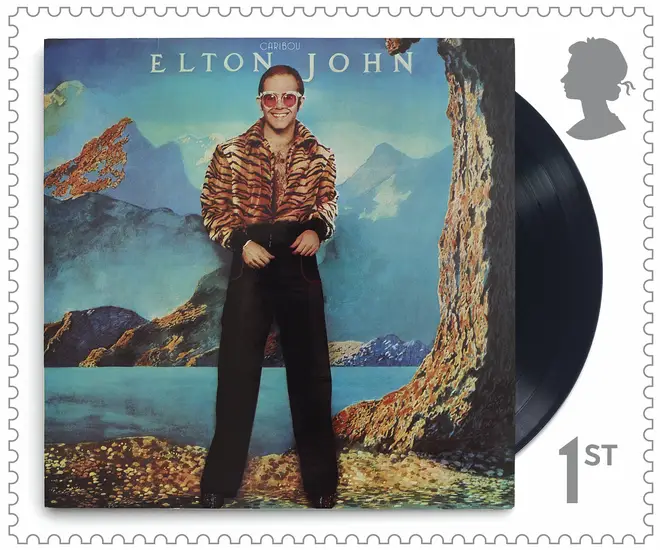 New Elton John stamp featuring the album cover for Caribou