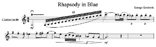 Rhapsody in Blue clarinet glissando