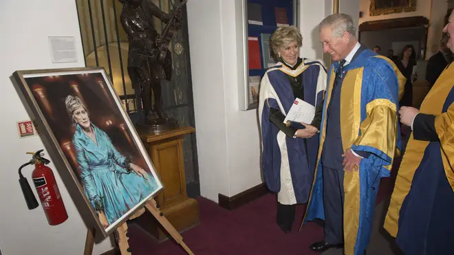 Dame Kiri Te Kanawa with HRH Prince of Wales at the Royal College of Music in 2015