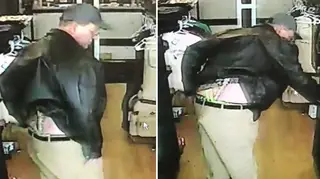Man tries to steal a flute by stuffing it down his trousers
