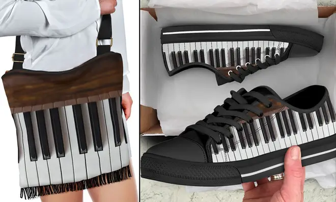 Piano bag and trainers