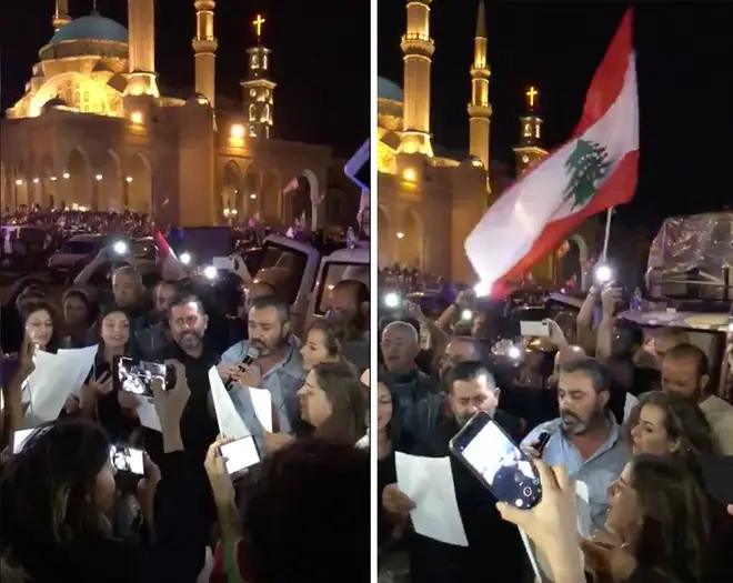 Lebanese protestors sing ‘Ode To Joy’ in Arabic