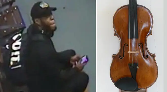 Police release CCTV image of suspect linked to violin theft