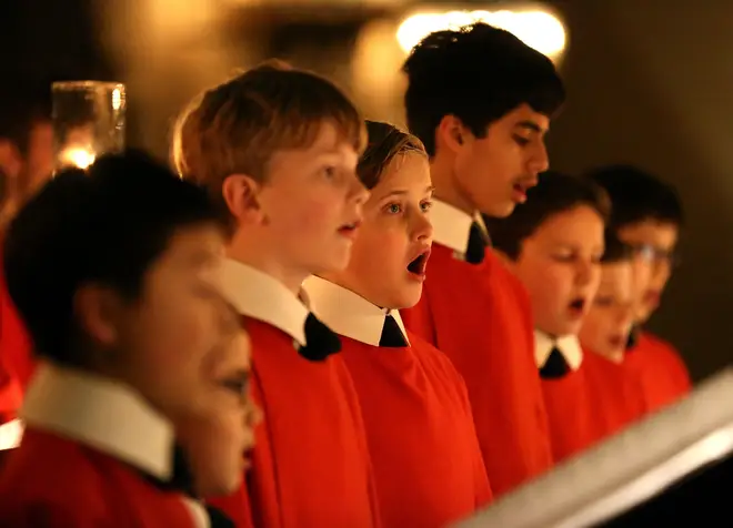 The Choir of King’s College, Cambridge rehearses ahead of Festival of Christmas Day’s Nine Lessons and Carols