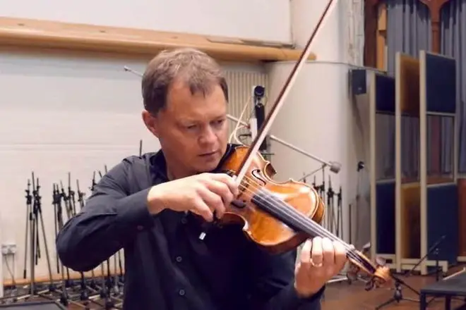 Stephen Morris and his prized violin