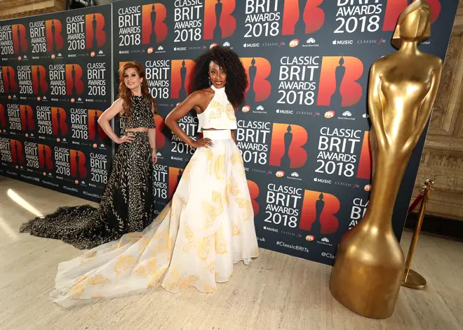 Cassidy Janson (left) and Beverley Knight arrive at the Classic Brit Awards 2018
