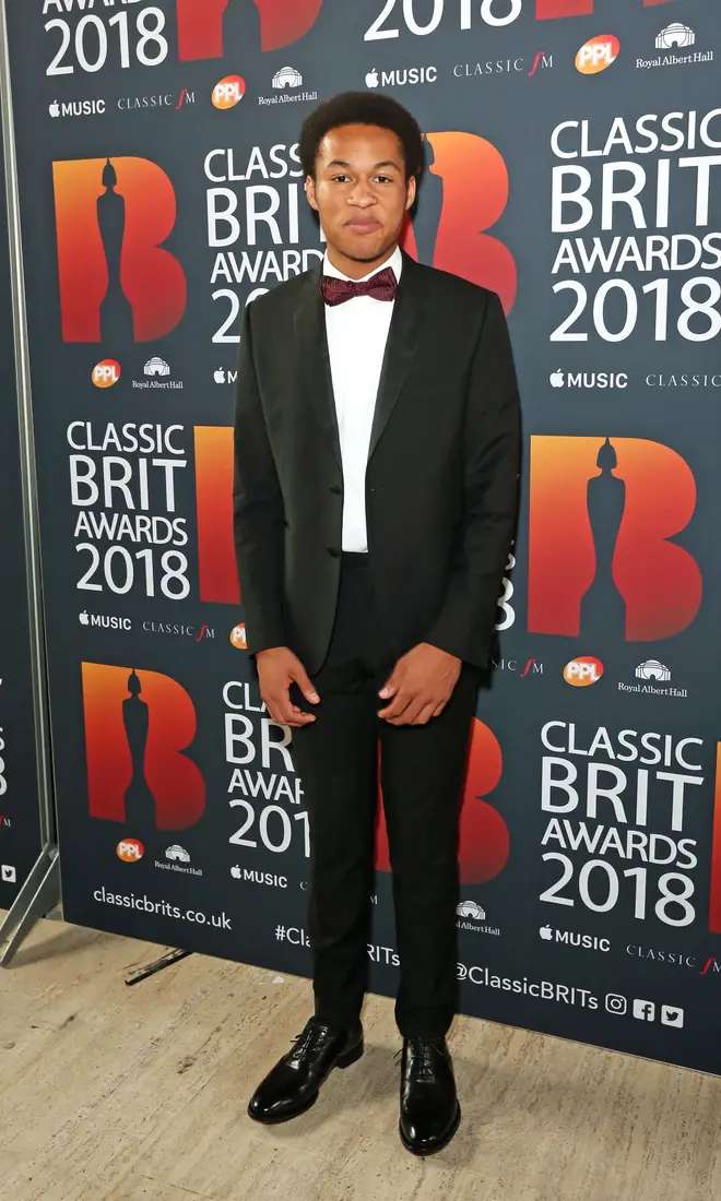 Sheku Kanneh-Mason arrives at the Classic Brit Awards 2018