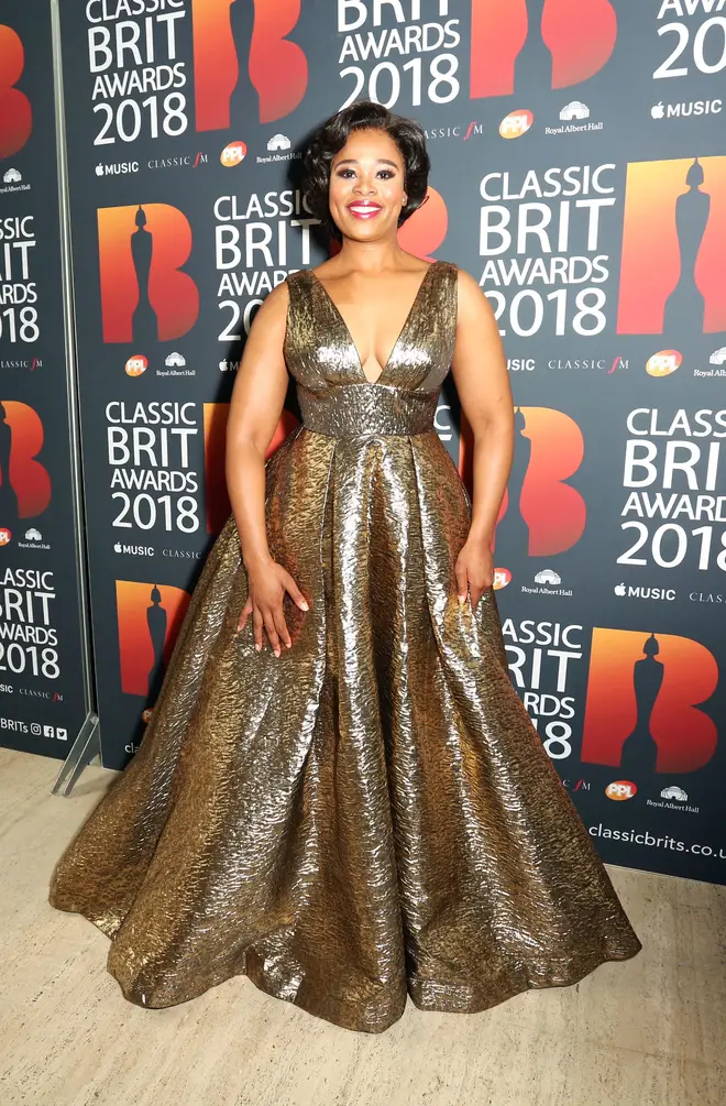 Pretty Yende arrives at the Classic Brit Awards 2018
