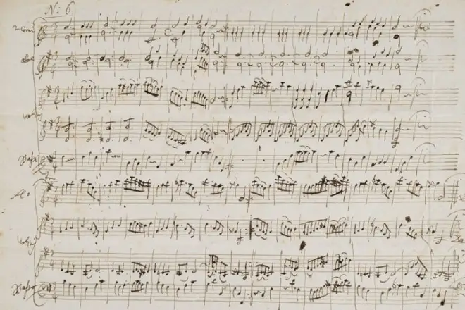 Early Mozart manuscript