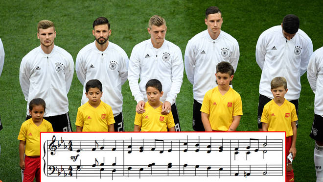 Germany sings the national anthem at 2018 FIFA World Cup