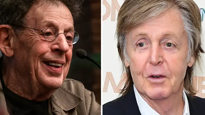 Paul McCartney confirms Glastonbury headline slot with cryptic photo of composer Philip Glass