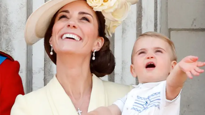 The Duchess of Cambridge and Prince Louis