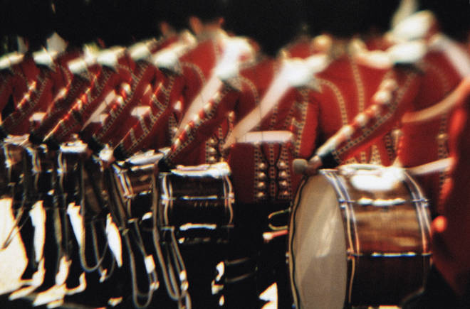 Twelve drummers drumming